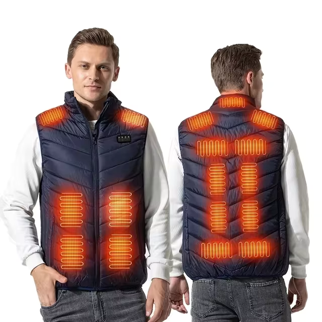 Unisex Electric Heating Vest with 17 Heating Pads